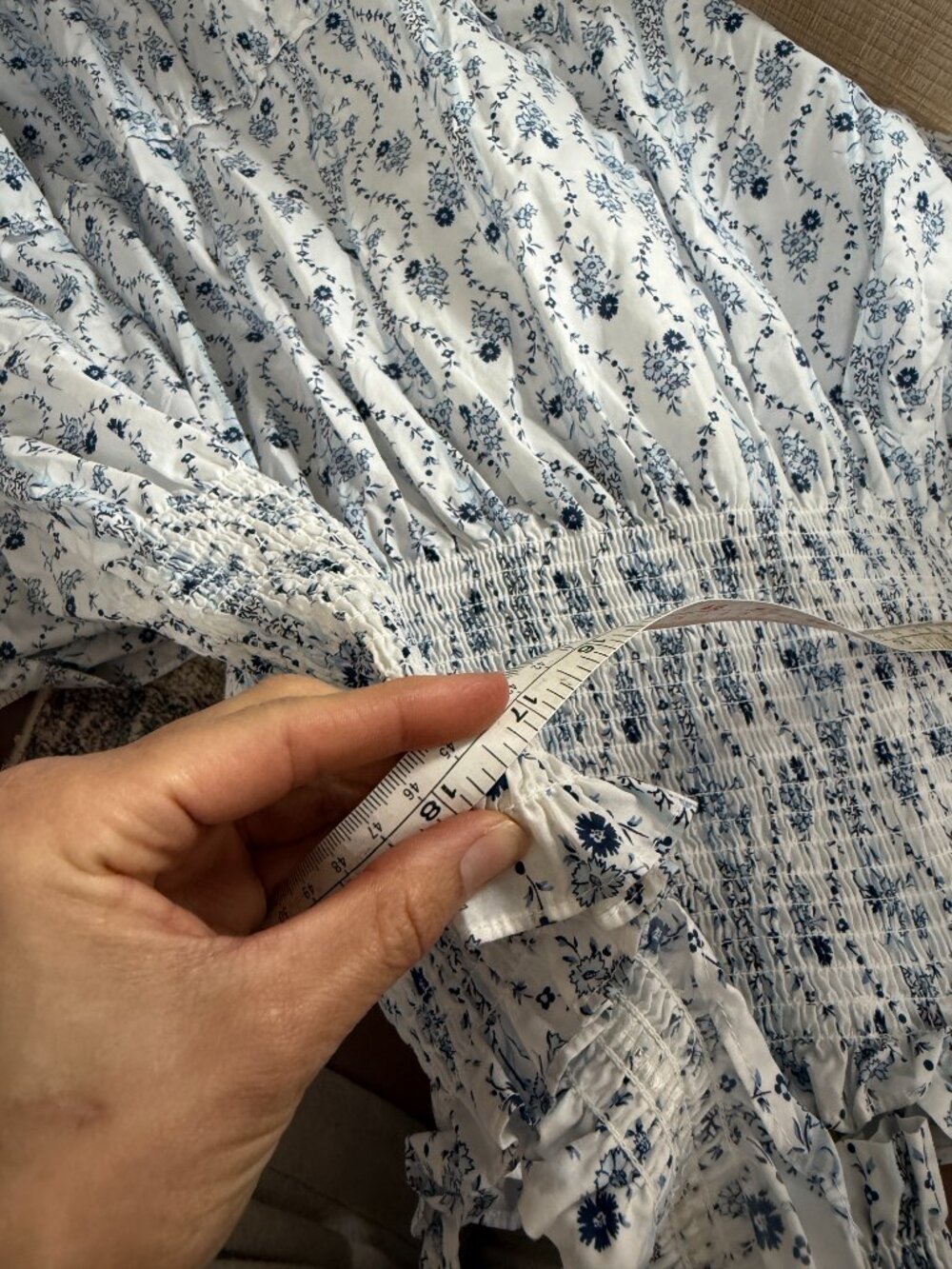 Hill House Home Nap Dress XXL Blue Floral Cotton Maxi Dress worn once - Picture 7 of 8